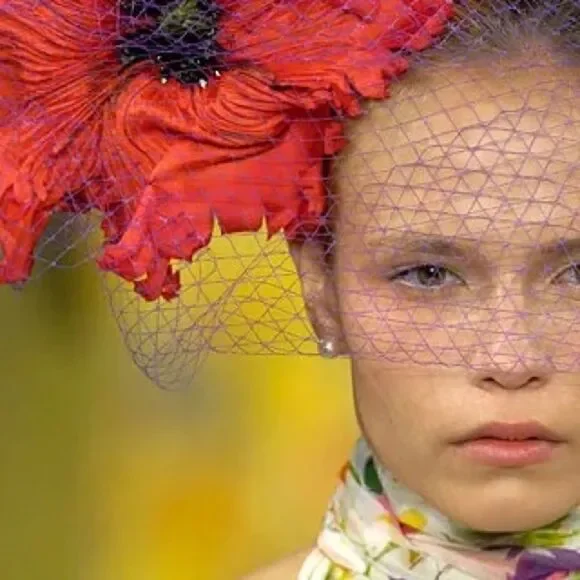 Ralph Lauren Floral Multi Silk Chiffon Ruffled Trumpet Skirt - Picture 4 of 15